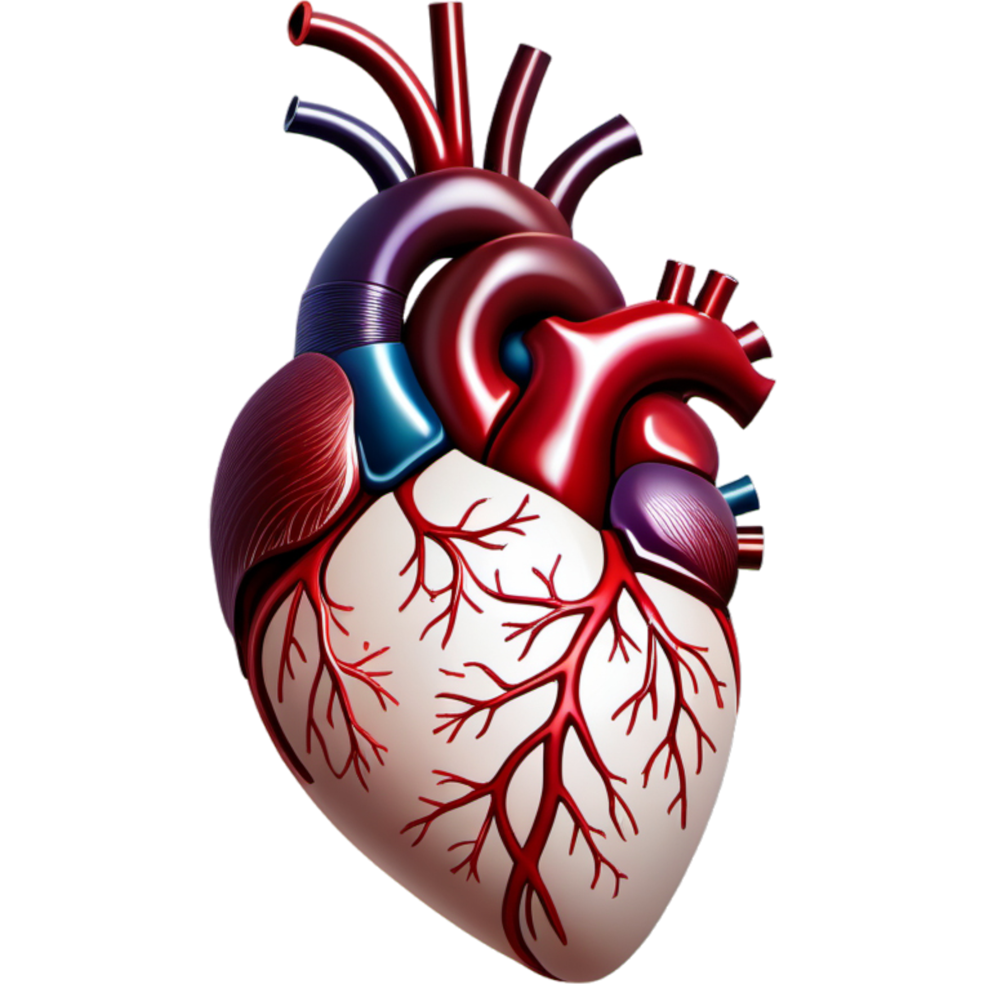 Realistic human heart. AI Generative 31611158 PNG