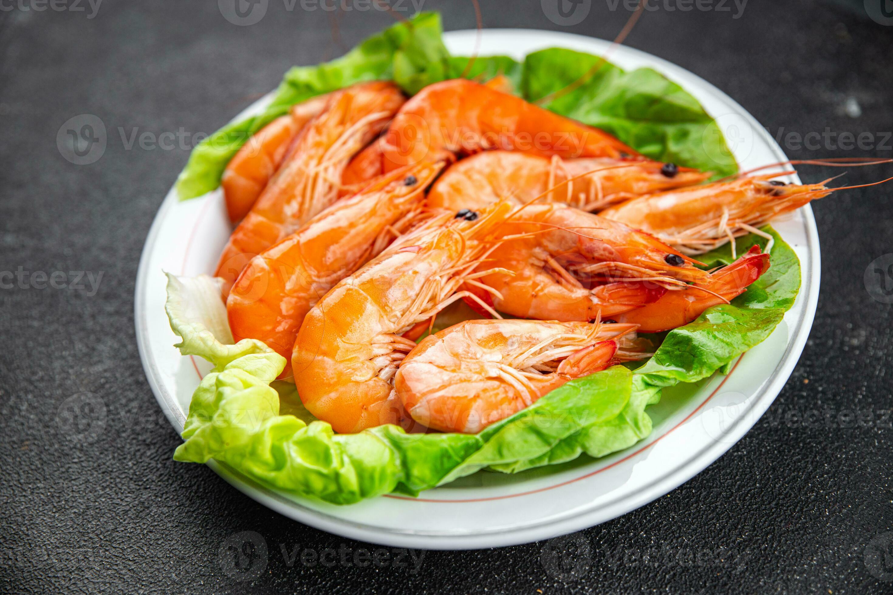 Gambas prawn fresh shrimp seafood crustacean langoustine meal food