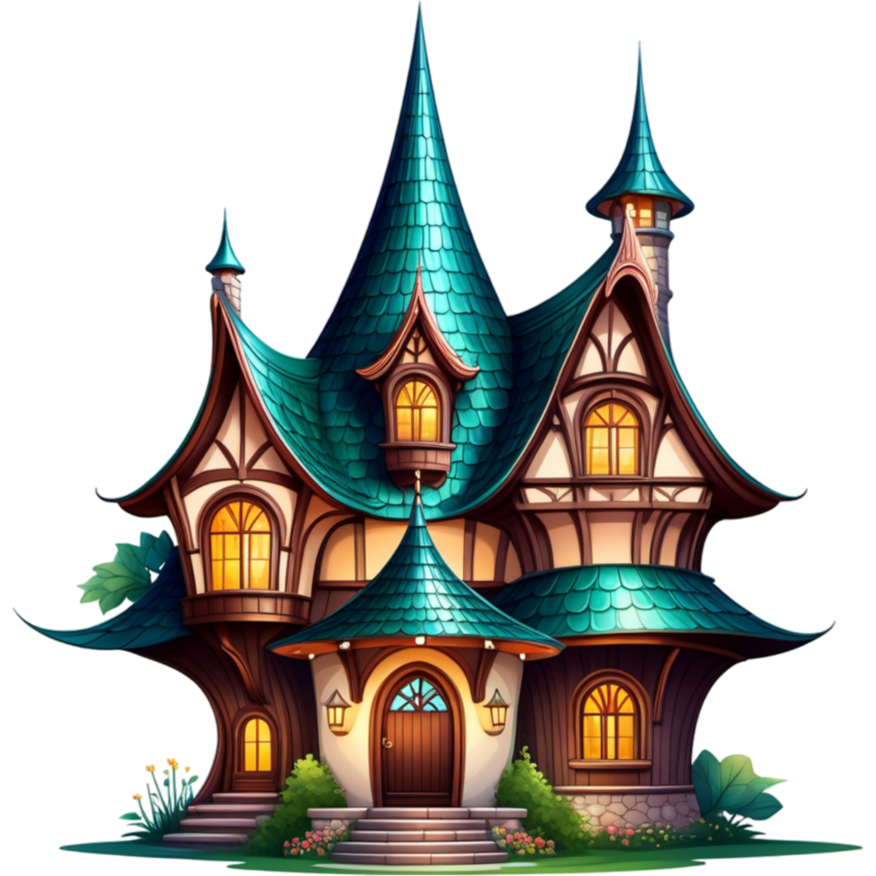 Fairy tale house. AI Generative png