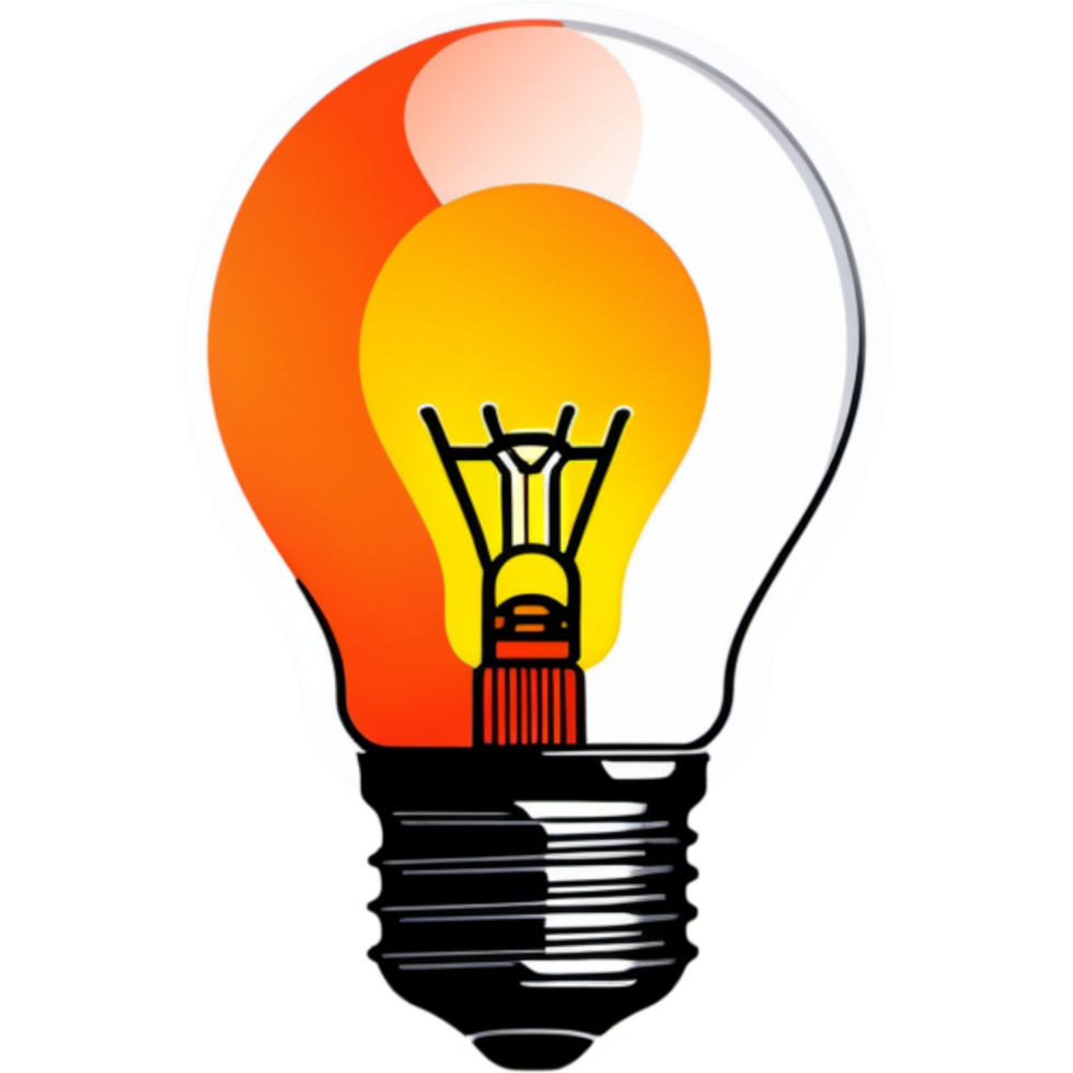 Realistic light bulb. AI Generative png