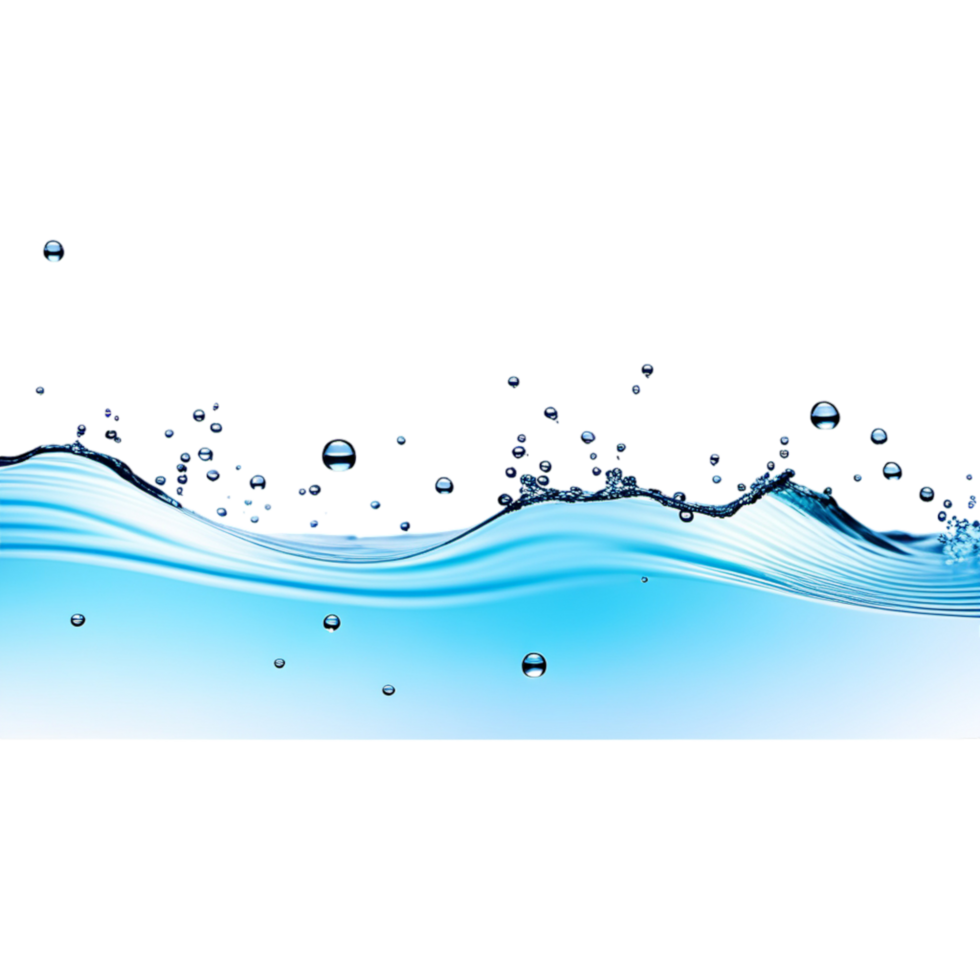 liquid water surface with bubbles. AI Generative png