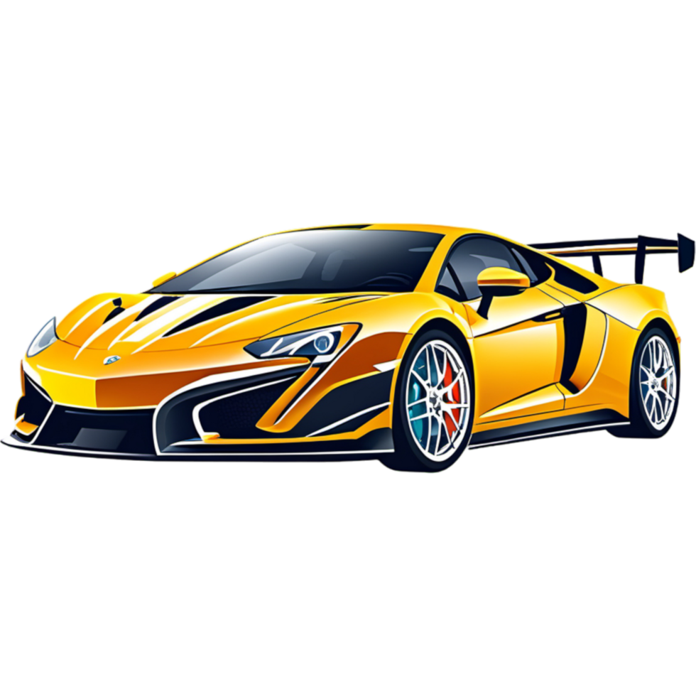 Sporting car illustration. AI Generative png