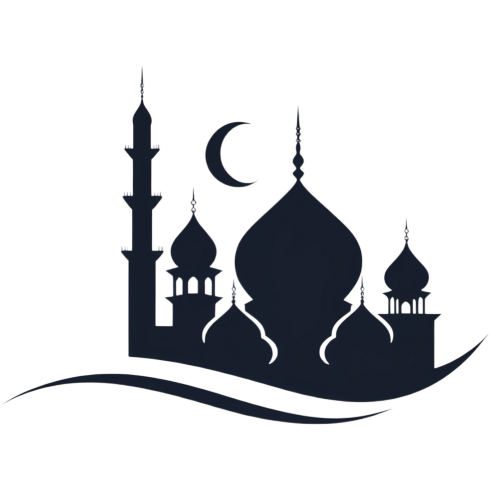 Mosque icon template. AI Generative png