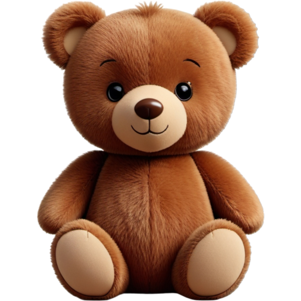 Toy teddy bear in brown color. AI Generative png