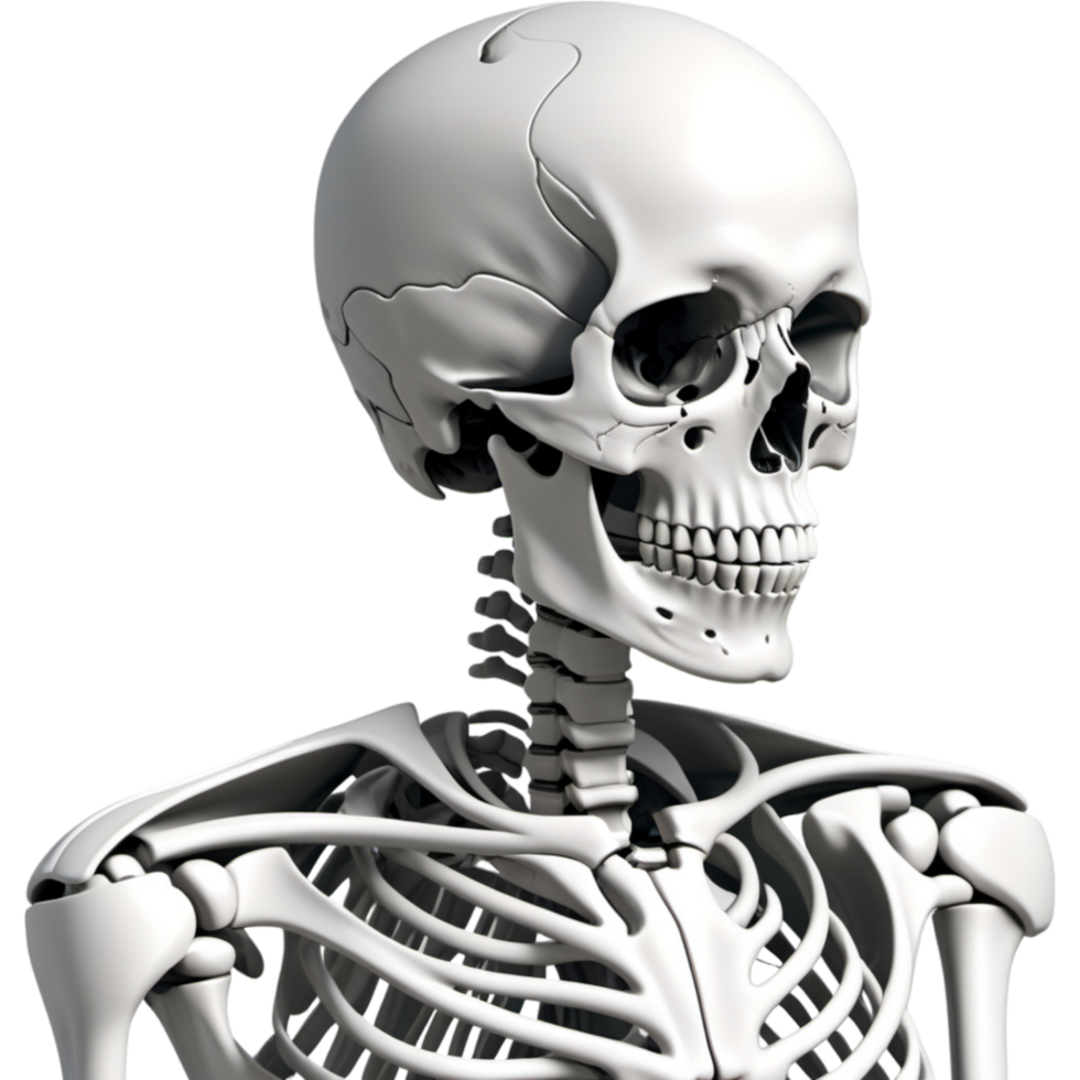Human anatomy skeleton. AI Generative png