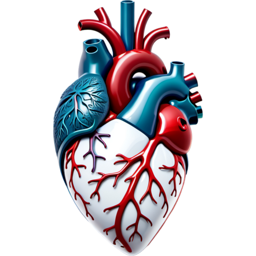 Realistic human heart. AI Generative 31612091 PNG