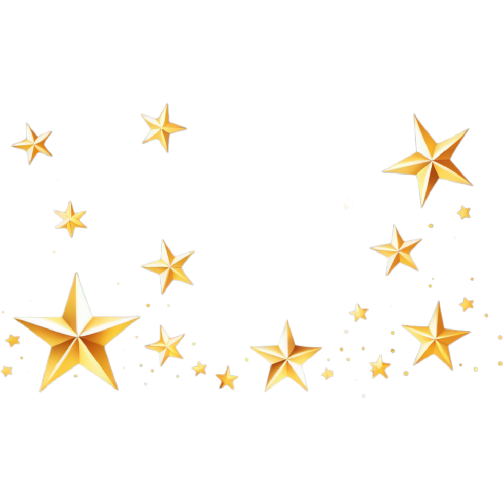 Floating stars illustration. AI Generative png