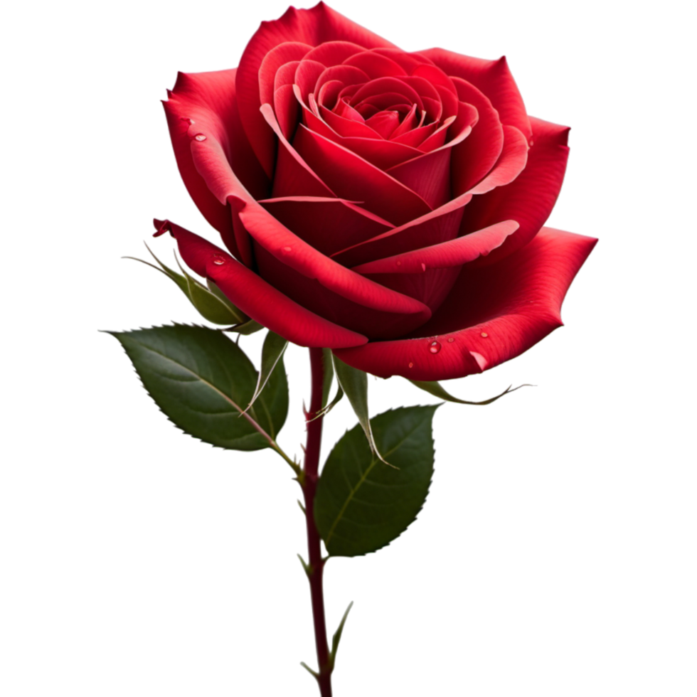 Red rose flower. AI Generative png