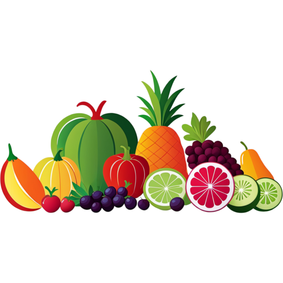 Fruits and vegetables. AI Generative png