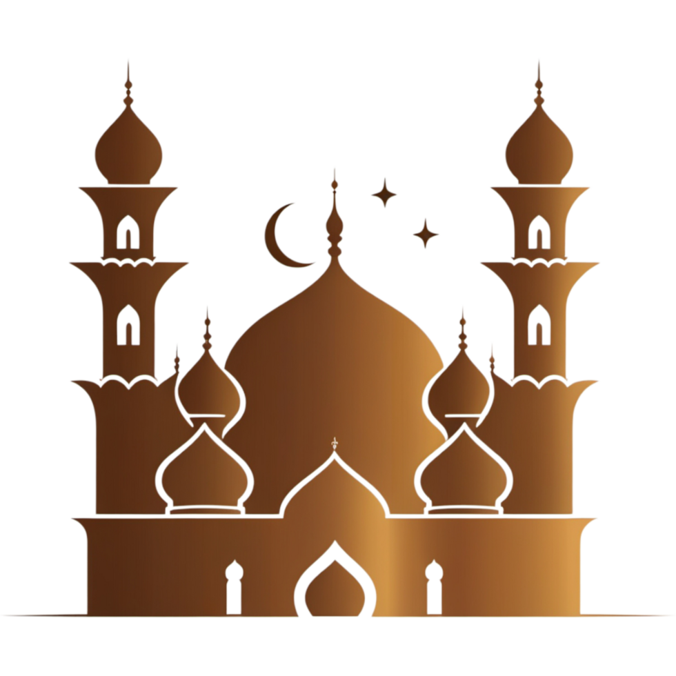 Mosque logo Islamic symbol. AI Generative png
