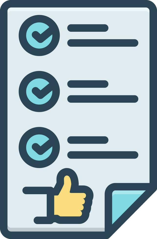 color icon for qualifying vector