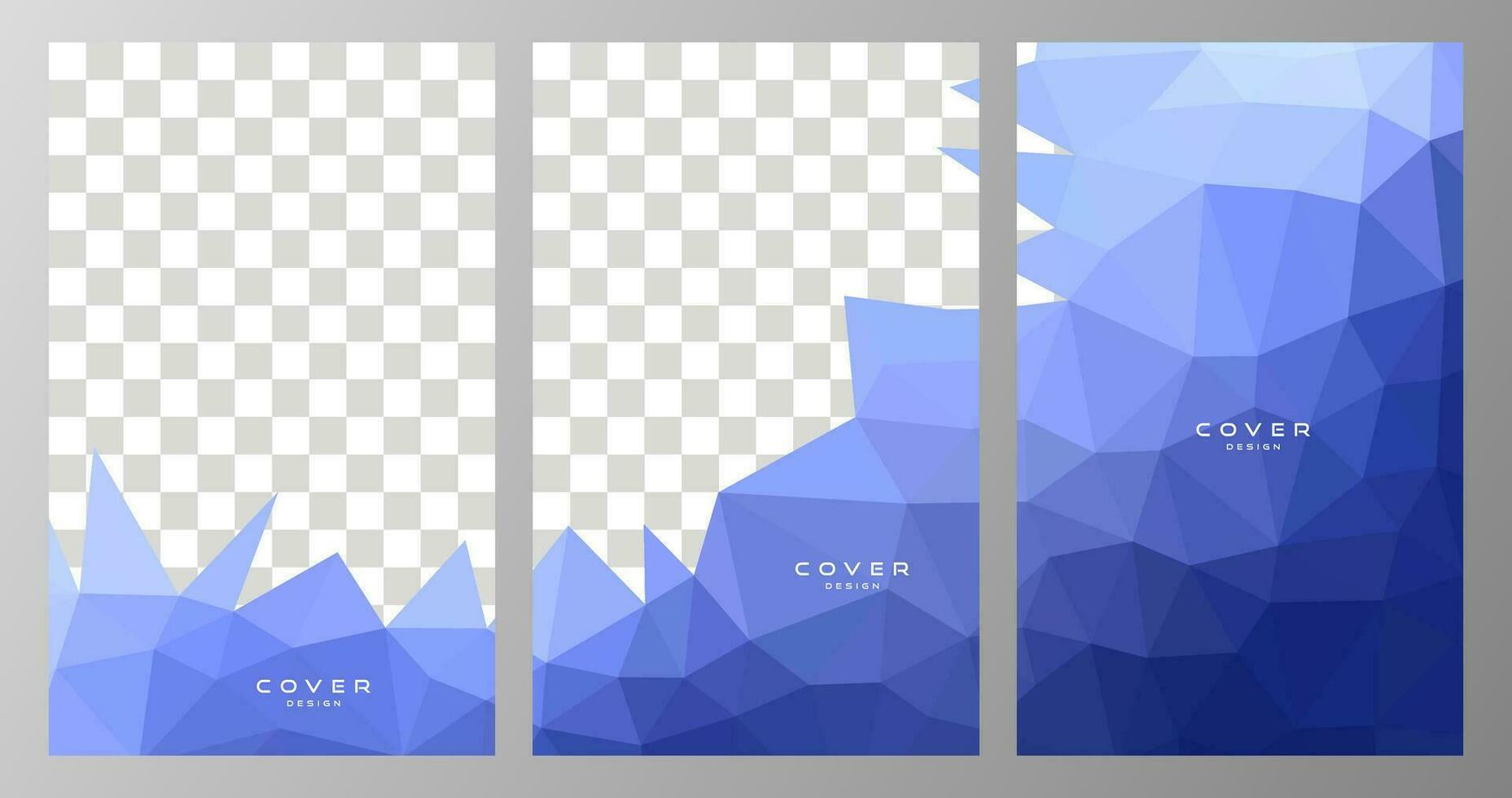 abstract blue geometric background with triangles vector