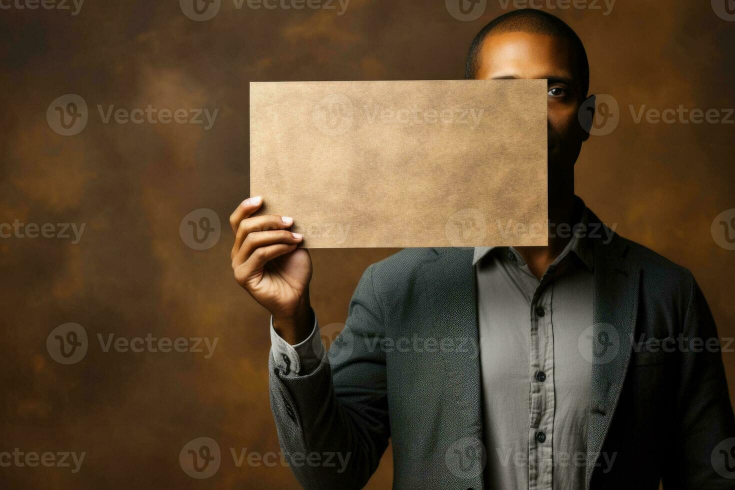 Individual holding Human Rights Day placard background with empty space for text photo
