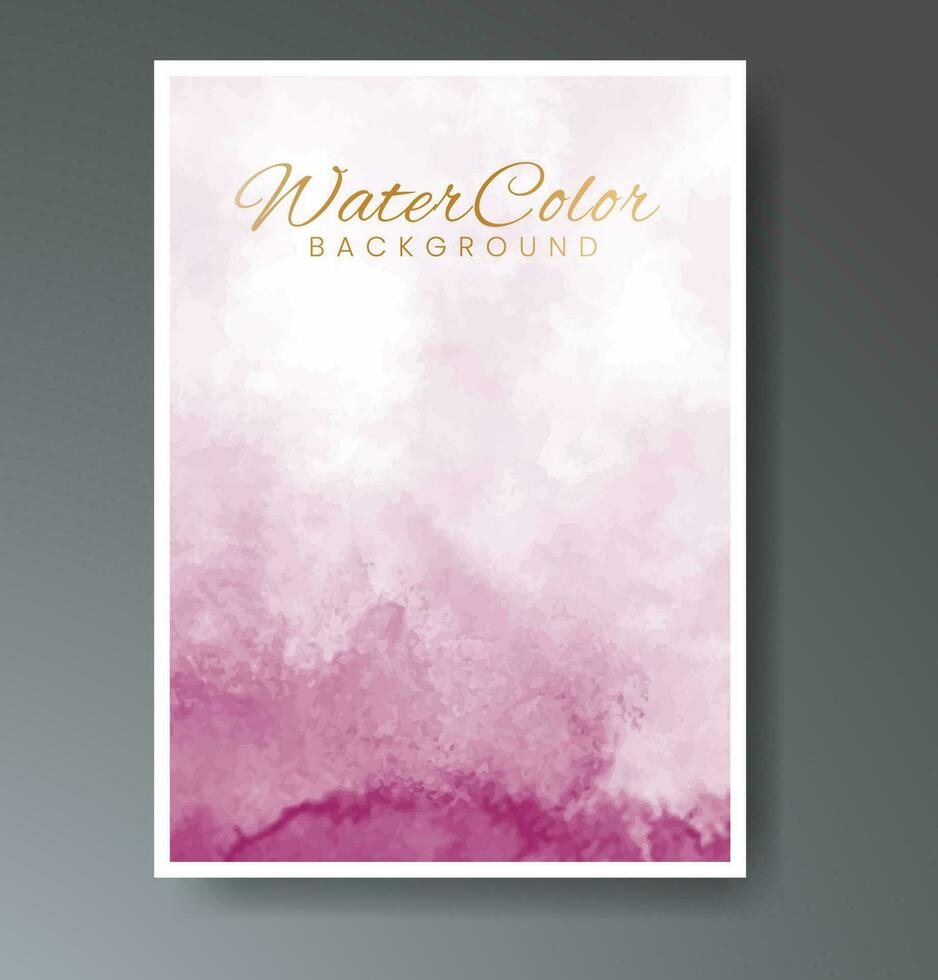 Set of creative hand painted abstract watercolor background. Design for your cover, date, postcard, banner, logo. vector