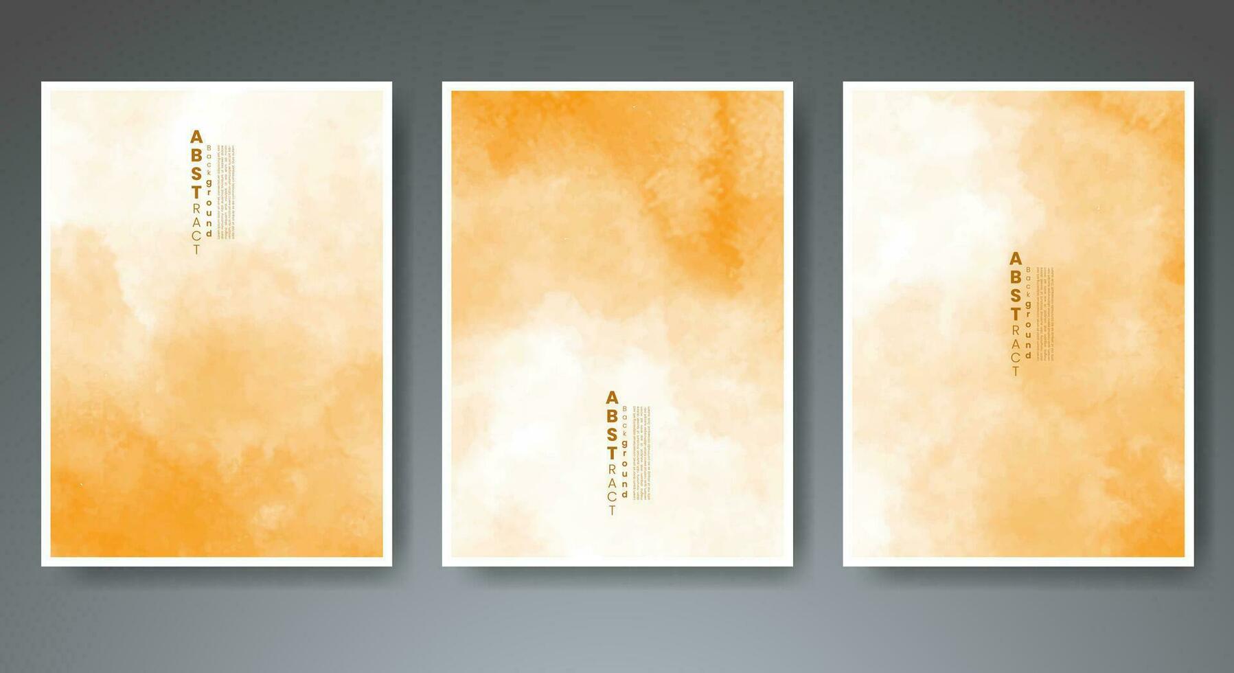 Set of creative hand painted abstract watercolor background. Design for your cover, date, postcard, banner, logo. vector