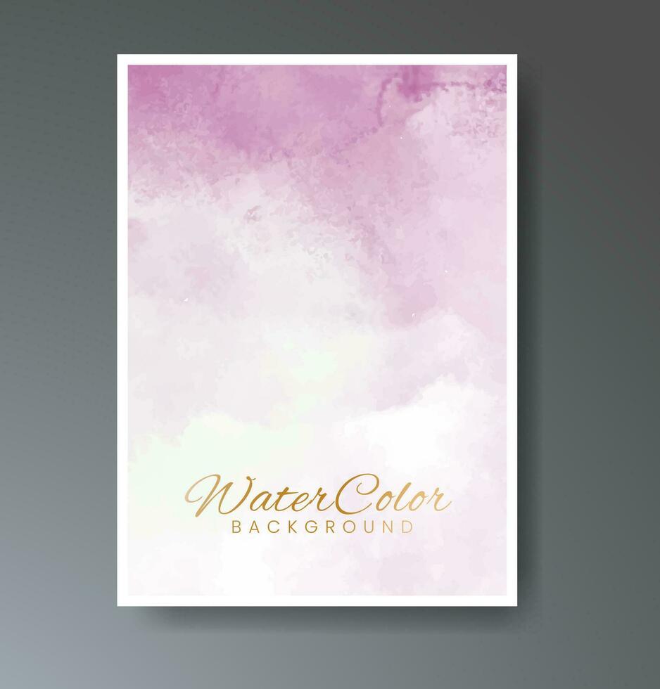 Cover template with watercolor background. Design for your cover, date, postcard, banner, logo. vector