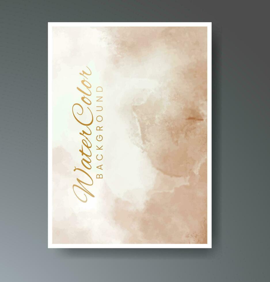 Cover template with watercolor background. Design for your cover, date, postcard, banner, logo. vector