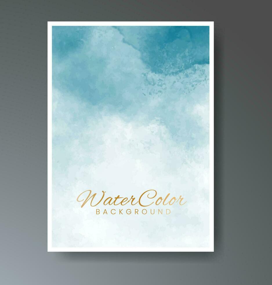 Set of creative hand painted abstract watercolor background. Design for your cover, date, postcard, banner, logo. vector