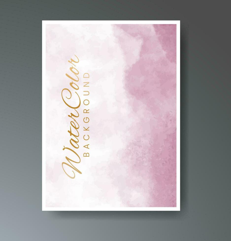 Set of creative hand painted abstract watercolor background. Design for your cover, date, postcard, banner, logo. vector