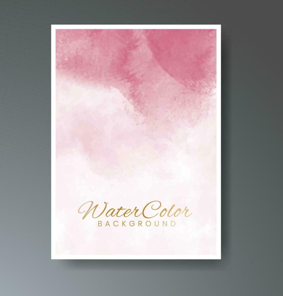 Set of creative hand painted abstract watercolor background. Design for your cover, date, postcard, banner, logo. vector