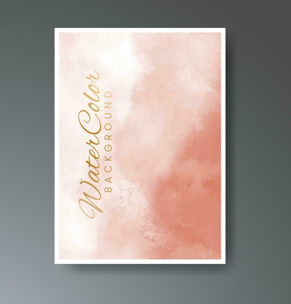 Set of creative hand painted abstract watercolor background. Design for your cover, date, postcard, banner, logo. vector