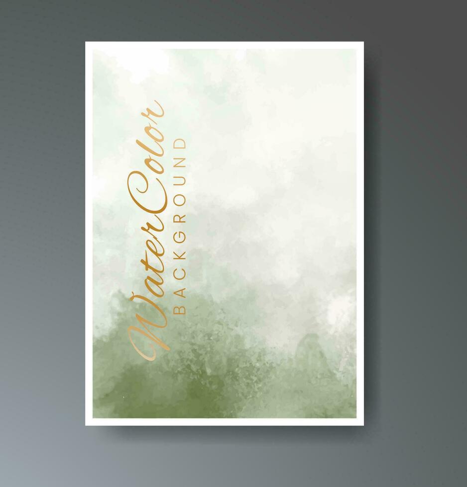 Cover template with watercolor background. Design for your cover, date, postcard, banner, logo. vector