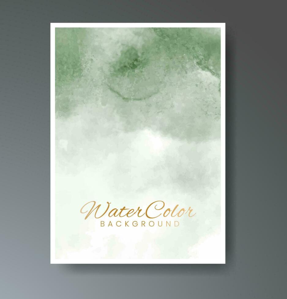 Cover template with watercolor background. Design for your cover, date, postcard, banner, logo. vector