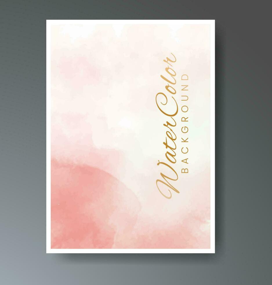 Cover template with watercolor background. Design for your cover, date, postcard, banner, logo. vector