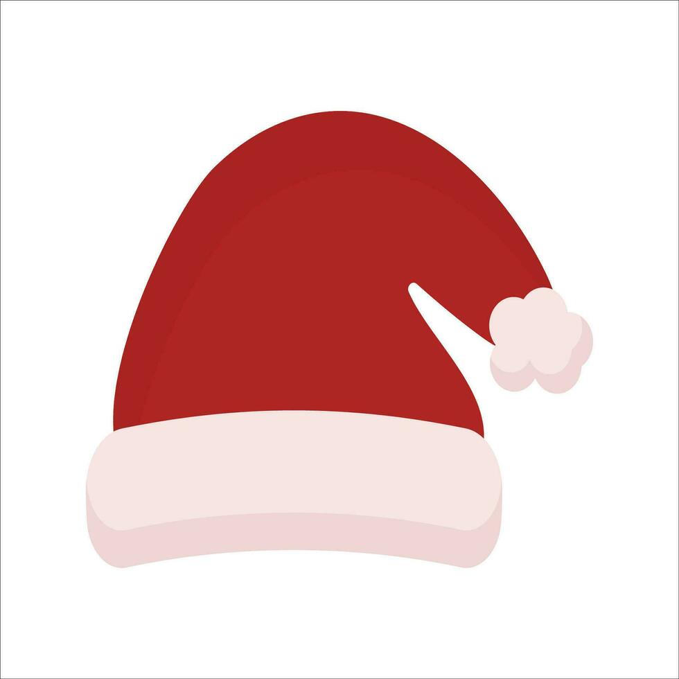 rojo Papa Noel claus Navidad sombrero vector