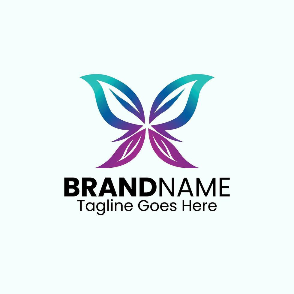 Colorful Butterfly Logo Design, Cosmetic or Spa Center butterfly icon logo vector