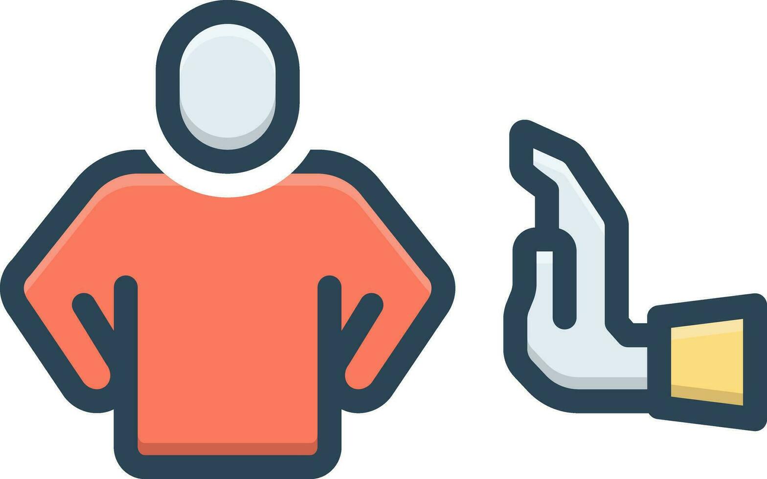 color icon for excuse vector
