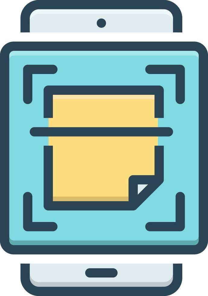 color icon for scan vector