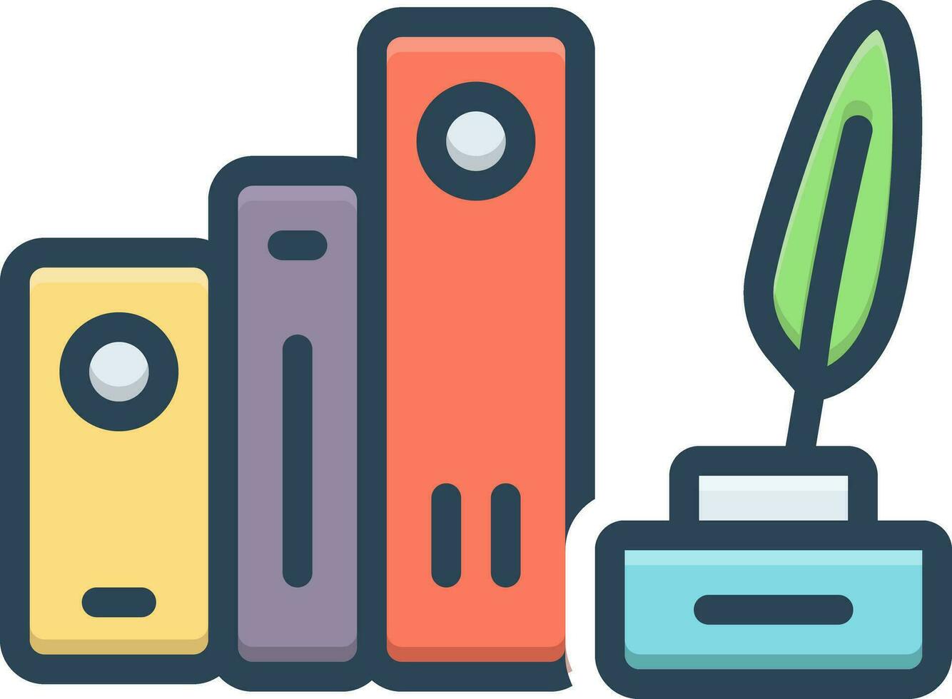 color icon for literary vector