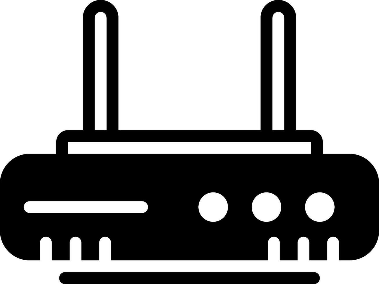 solid icon for modem vector