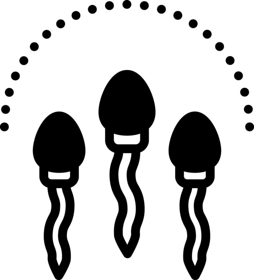 solid icon for male sperm vector