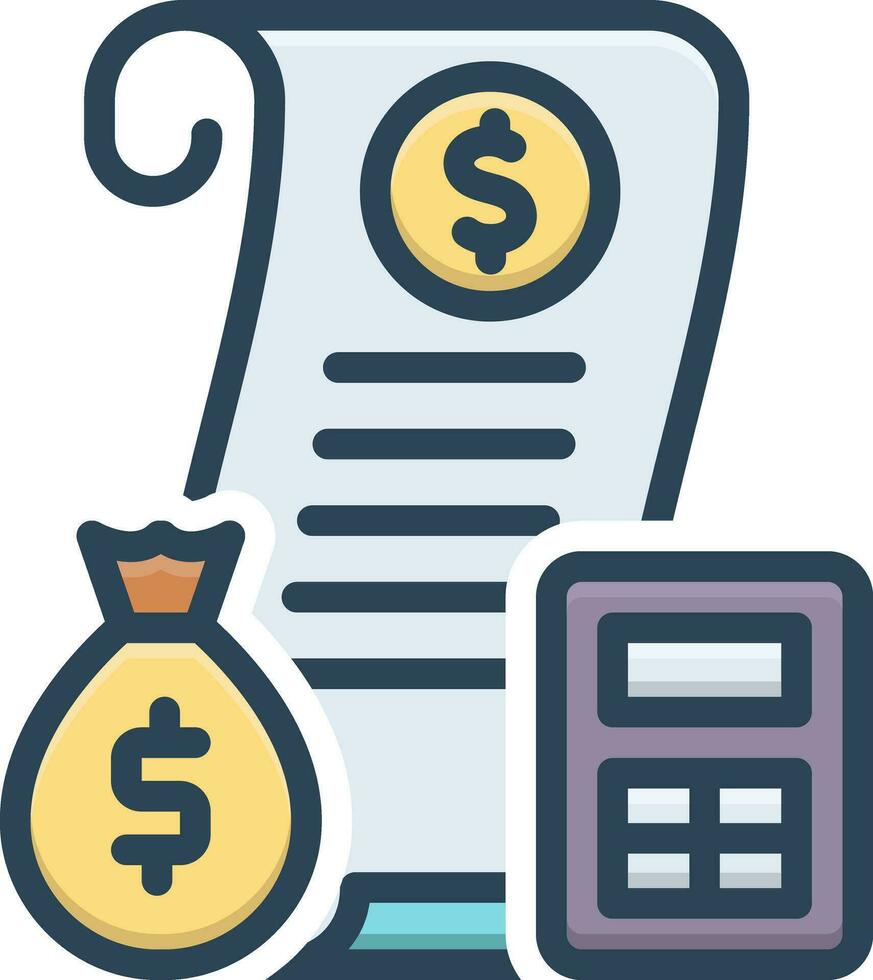 color icon for budgets vector
