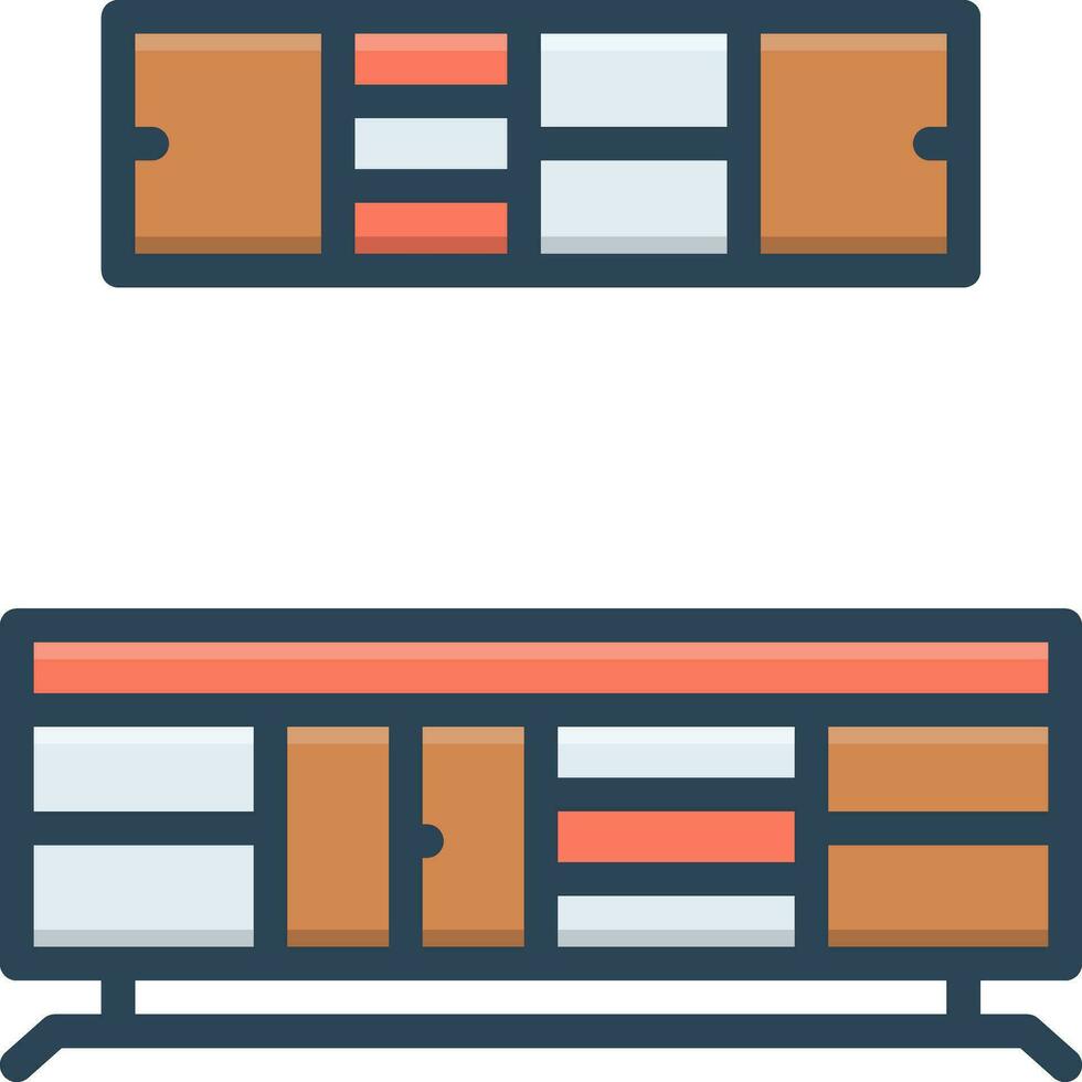 color icon for cabinet vector