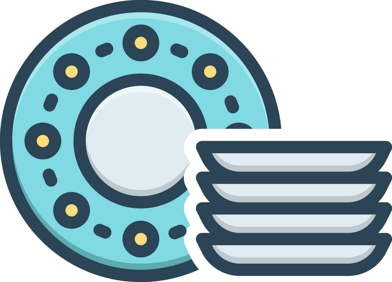 color icon for plates vector
