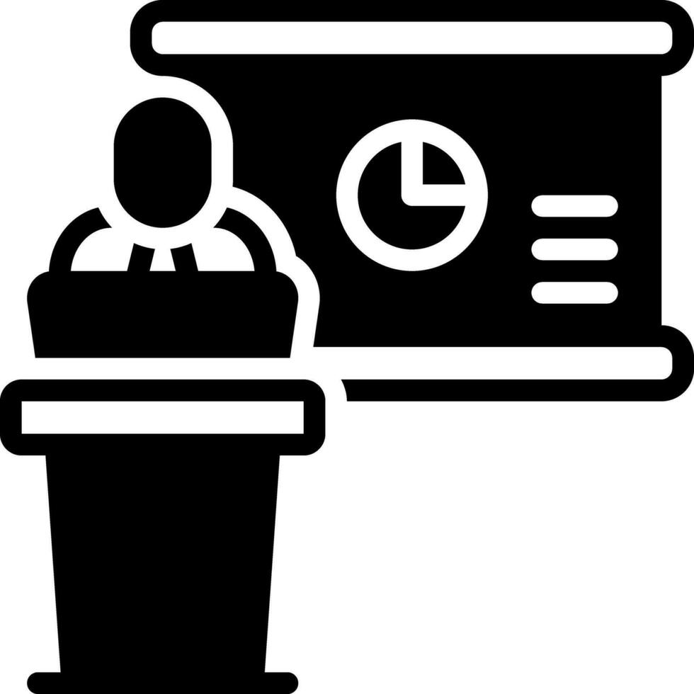 solid icon for presentations vector