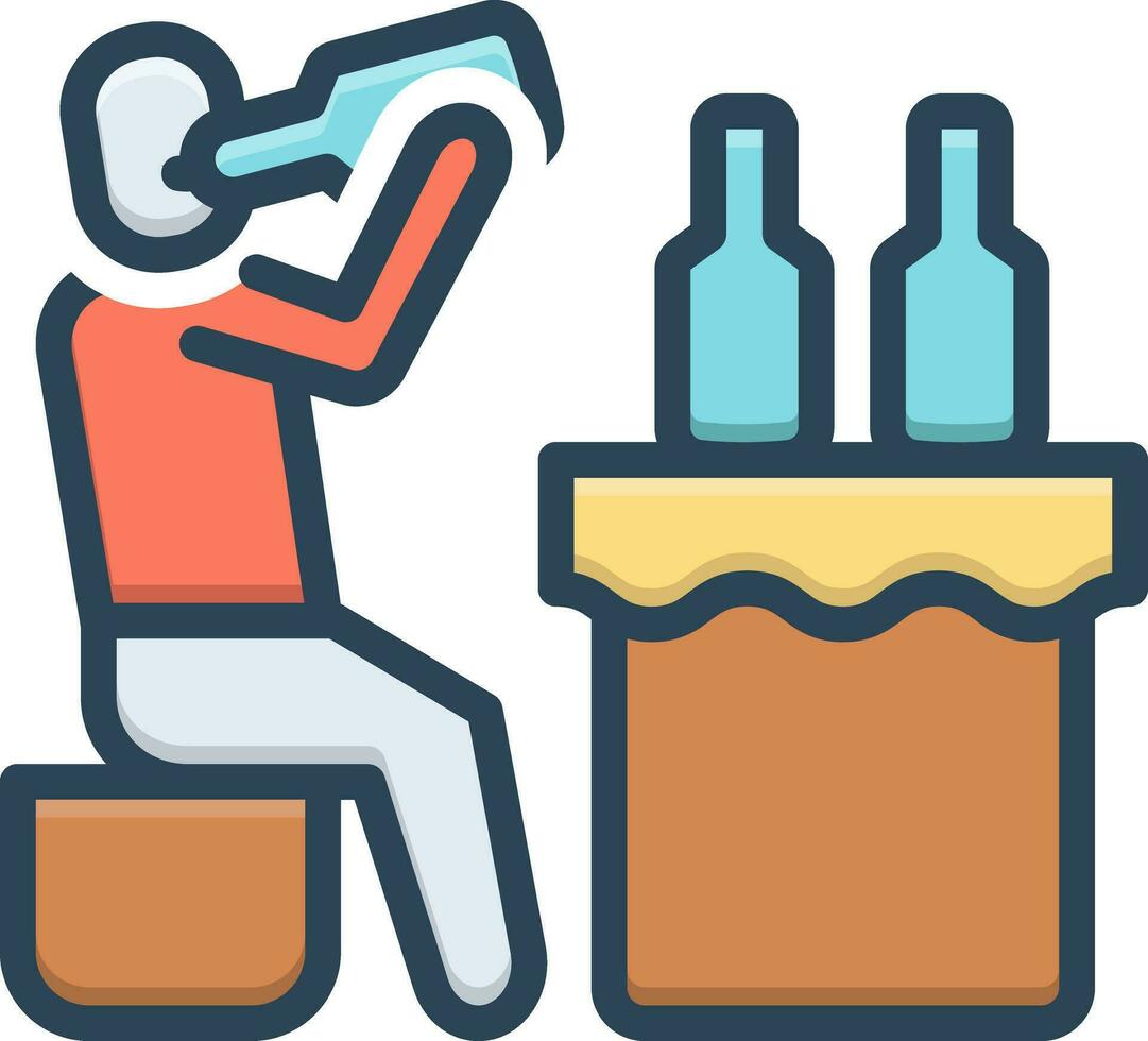 color icon for drinking vector
