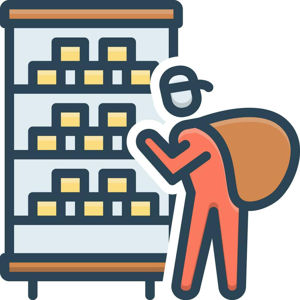 color icon for theft vector