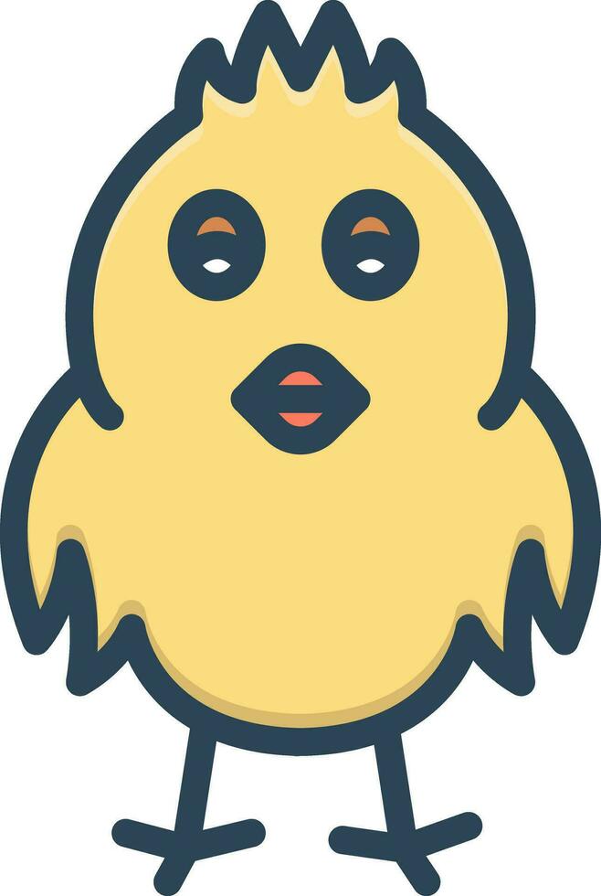 color icon for chicks vector
