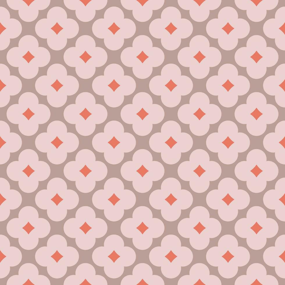 Seamless geometric pattern, simple elegant classic fashion design in red, pale taupe and pink colors. Vector illustration. Design for wallpaper, textile, fabric, wrapping paper.