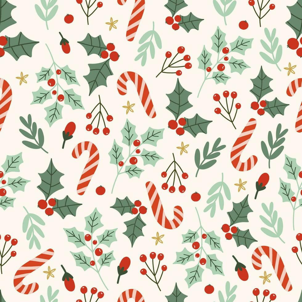 Christmas seamless pattern with Pine tree.Holiday background. vector