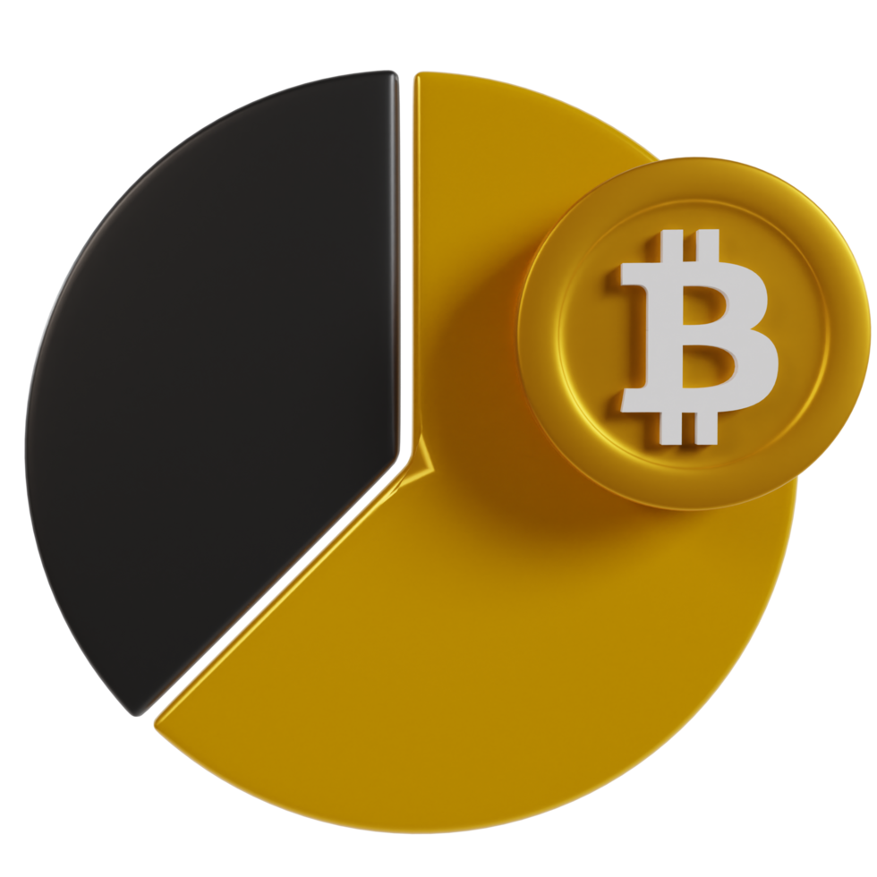 Bitcoin mining 3d render icon clipart png