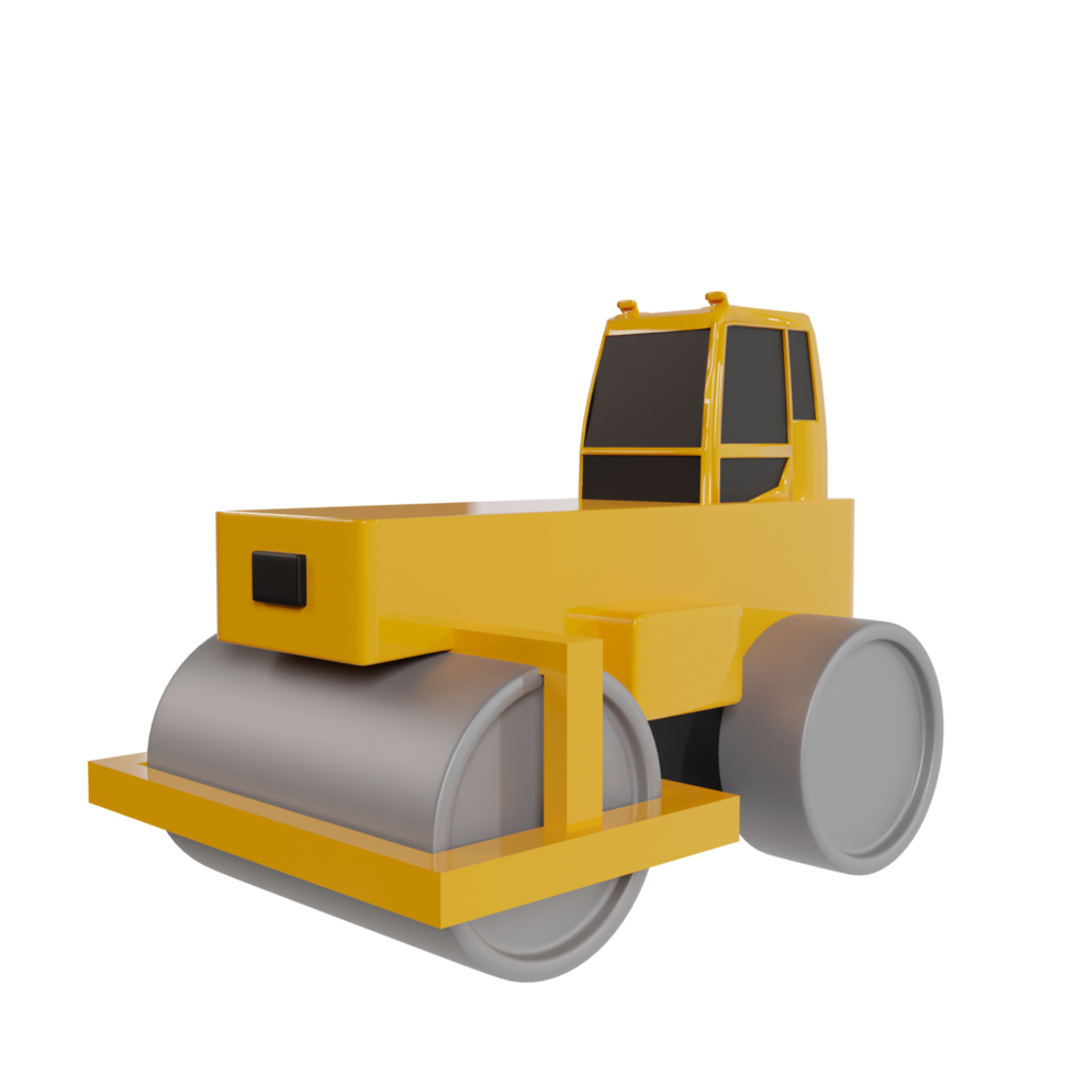 Construction vehicle 3d render clipart png