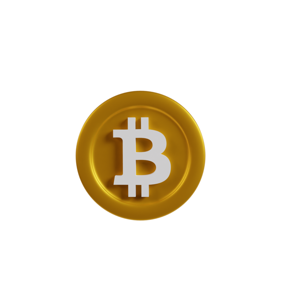 Bitcoin mining 3d render icon clipart png