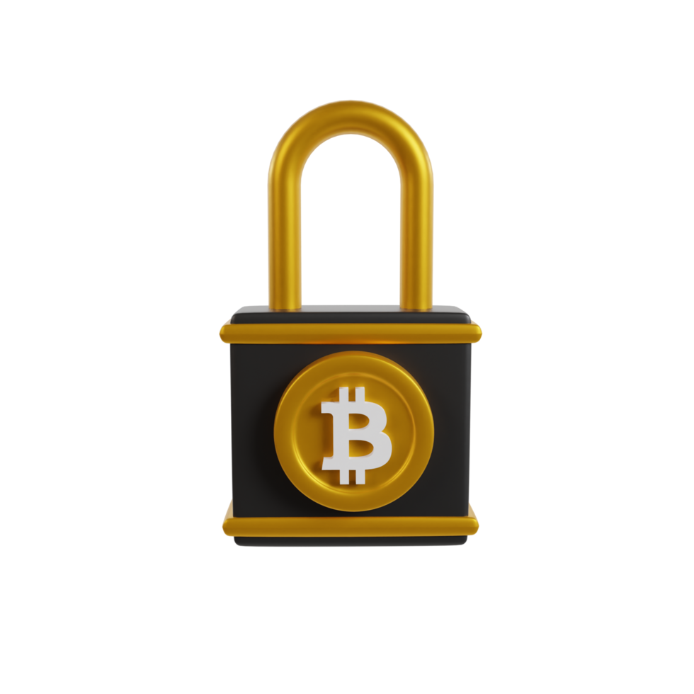 Bitcoin mining 3d render icon clipart png