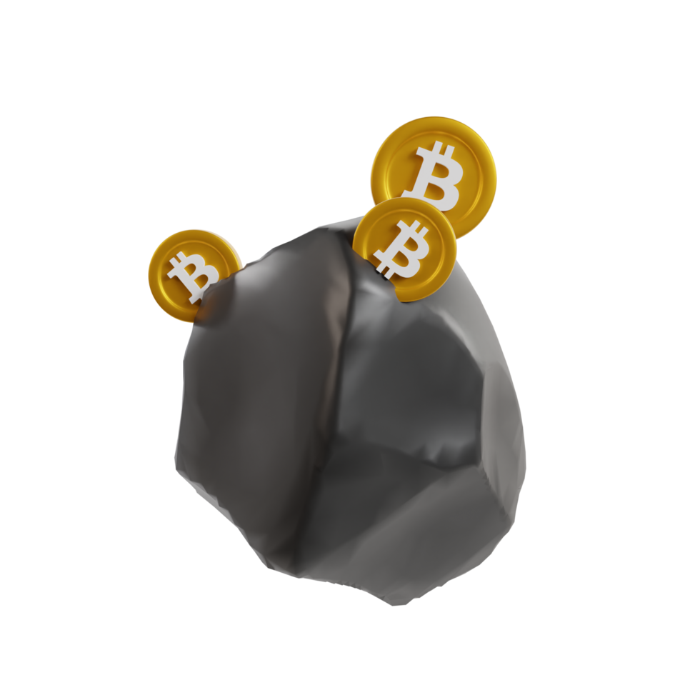 bitcoin mijnbouw 3d geven icoon clip art png