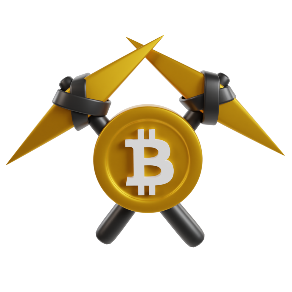bitcoin minería 3d hacer icono clipart png